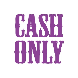 Cash Only Araba Sticker 17x17 Cm Mor