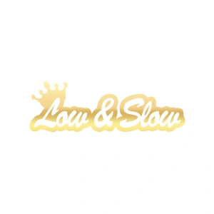 Low&Slow Araba Sticker 17x17 Cm Gold