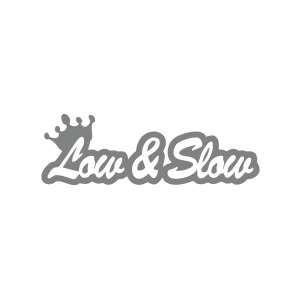 Low&Slow Araba Sticker 17x17 Cm Gri