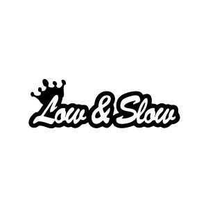 Low&Slow Araba Sticker 17x17 Cm Siyah