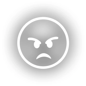 Kızgın Emoji Araba Sticker 17x17 Cm Beyaz