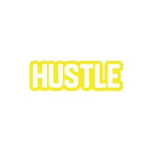 Hustle Araba Sticker 17x17 Cm Sarı