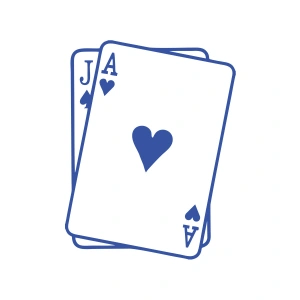 İskambil Kağıdı Araba Sticker 17x17 Cm Mavi