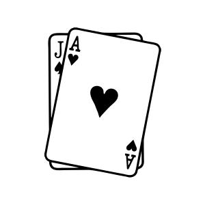 İskambil Kağıdı Araba Sticker 17x17 Cm Siyah