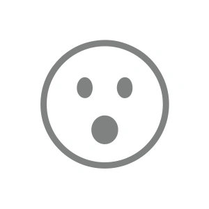 Şaşıran Emoji Araba Sticker 17x17 Cm Gri