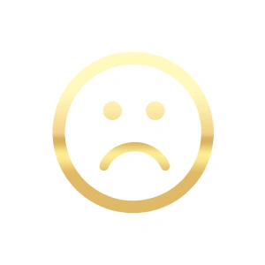 Üzgün Emoji Araba Sticker 17x17 Cm Gold