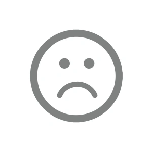 Üzgün Emoji Araba Sticker 17x17 Cm Gri