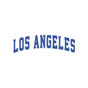 Los Angeles Araba Sticker 17x17 Cm Mavi