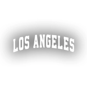 Los Angeles Araba Sticker 17x17 Cm Beyaz