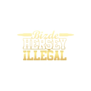Bizde Her Şey İllegal Araba Sticker 17x17 Cm Gold