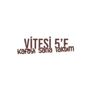 Vitesi 5e Kafayı Sana Taktım Araba Sticker 17x17 Cm Kahverengi