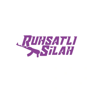 Ruhsatlı Silah Araba Sticker 17x17 Cm Mor
