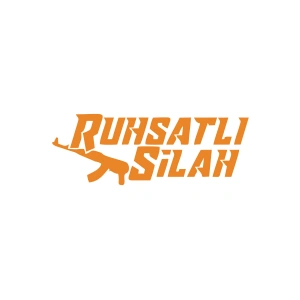 Ruhsatlı Silah Araba Sticker 17x17 Cm Turuncu
