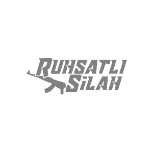 Ruhsatlı Silah Araba Sticker 17x17 Cm Gri