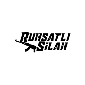 Ruhsatlı Silah Araba Sticker 17x17 Cm Siyah