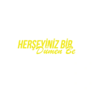 Her Şeyiniz Dümen be Araba Sticker 17x17 Cm Sarı