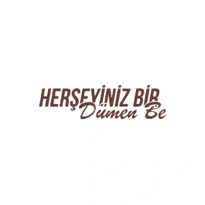 Her Şeyiniz Dümen be Araba Sticker 17x17 Cm Kahverengi
