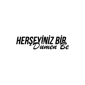 Her Şeyiniz Dümen be Araba Sticker 17x17 Cm Siyah