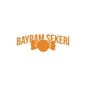 Bayram Şekeri Araba Sticker 17x17 Cm Turuncu