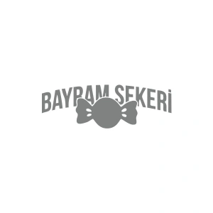 Bayram Şekeri Araba Sticker 17x17 Cm Gri