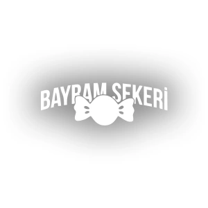 Bayram Şekeri Araba Sticker 17x17 Cm Beyaz