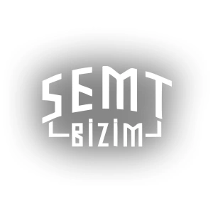 Semt Bizim Araba Sticker 17x17 Cm Beyaz