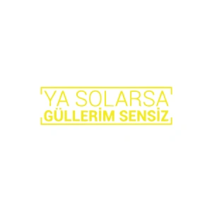 Ya Solarsa Güllerim Sensiz Araba Sticker 17x17 Cm Sarı