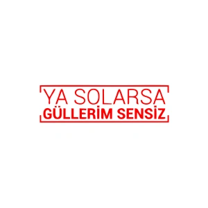 Ya Solarsa Güllerim Sensiz Araba Sticker 17x17 Cm Kırmızı
