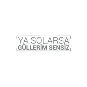 Ya Solarsa Güllerim Sensiz Araba Sticker 17x17 Cm Gri
