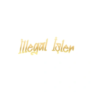 İllegal İşler Araba Sticker 17x17 Cm Gold