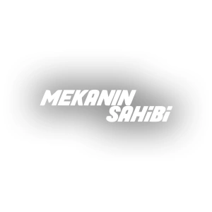 Mekanın Sahibi Araba Sticker 17x17 Cm Beyaz