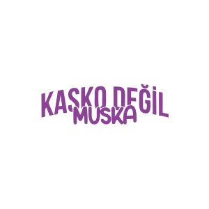 Kasko Değil Muska Araba Sticker 17x17 Cm Mor