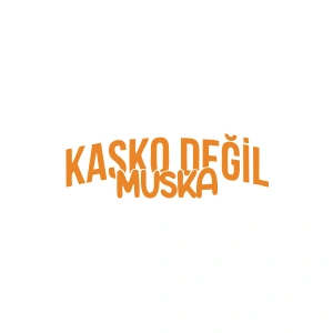 Kasko Değil Muska Araba Sticker 17x17 Cm Turuncu