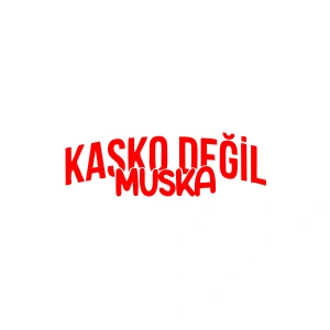 Kasko Değil Muska Araba Sticker 17x17 Cm Kırmızı