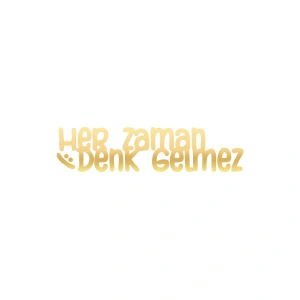 Her Zaman Denk Gelmez Araba Sticker 17x17 Cm Gold