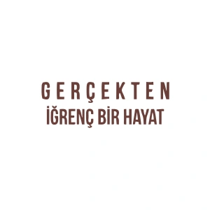 Gerçekten İğrenç Bir Hayat Araba Sticker 17x17 Cm Kahverengi