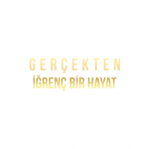 Gerçekten İğrenç Bir Hayat Araba Sticker 17x17 Cm Gold