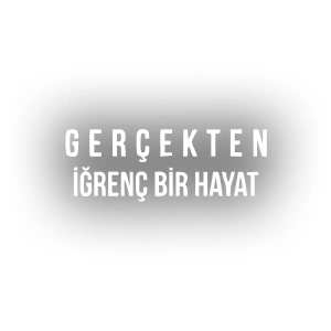 Gerçekten İğrenç Bir Hayat Araba Sticker 17x17 Cm Beyaz