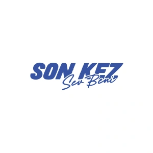 Son Kez Sev Beni Araba Sticker 17x17 Cm Mavi