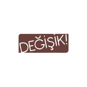 Değişik! Araba Sticker 17x17 Cm Kahverengi