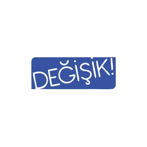 Değişik! Araba Sticker 17x17 Cm Mavi
