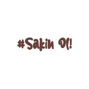 #Sakin Ol Araba Sticker 17x17 Cm Kahverengi