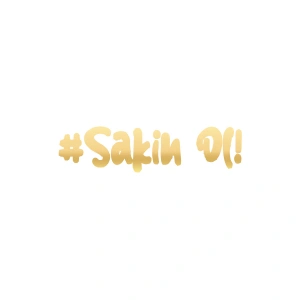 #Sakin Ol Araba Sticker 17x17 Cm Gold