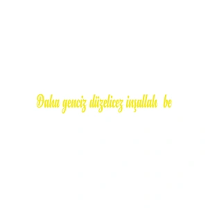 Daha Genciz Düzelicez İnşallah Araba Sticker 17x17 Cm Sarı
