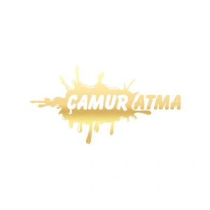 Çamur Atma Araba Sticker 17x17 Cm Gold