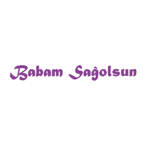 Babam Sağolsun Araba Sticker 17x17 Cm Mor