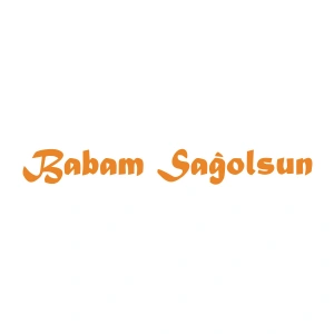 Babam Sağolsun Araba Sticker 17x17 Cm Turuncu