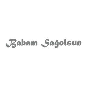 Babam Sağolsun Araba Sticker 17x17 Cm Gri