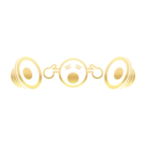 Yüksek Müzik Araba Sticker 17x17 Cm Gold