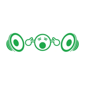 Yüksek Müzik Araba Sticker 17x17 Cm Yeşil